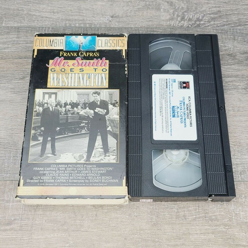 Mr Smith Goes to Washington (VHS 1989) Columbia Classics James Stewart